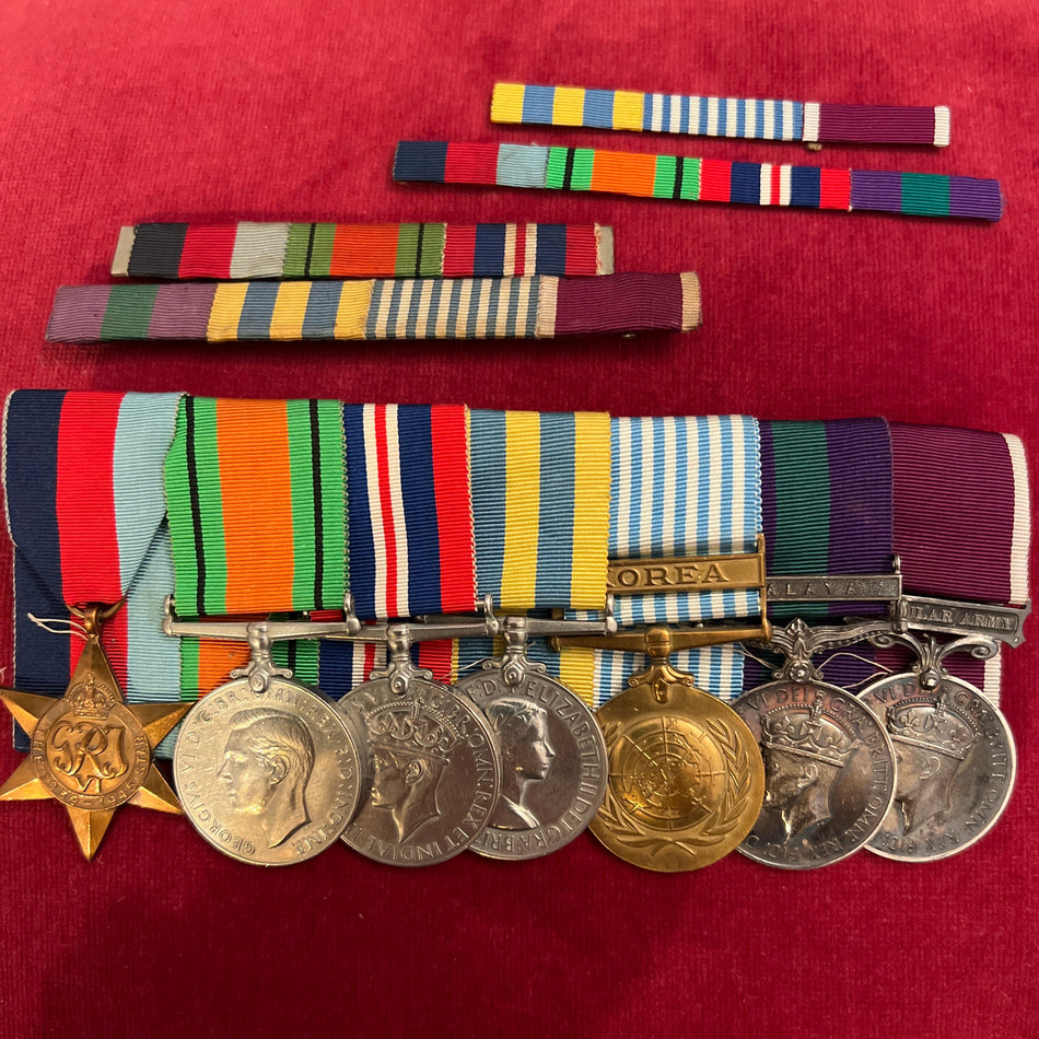 Group of 7 to Captain J. E. Jones, Royal Army Medical Corps, scarce Lieutenant rank on Long Service Medal, Captain on Malaya General Service Medal