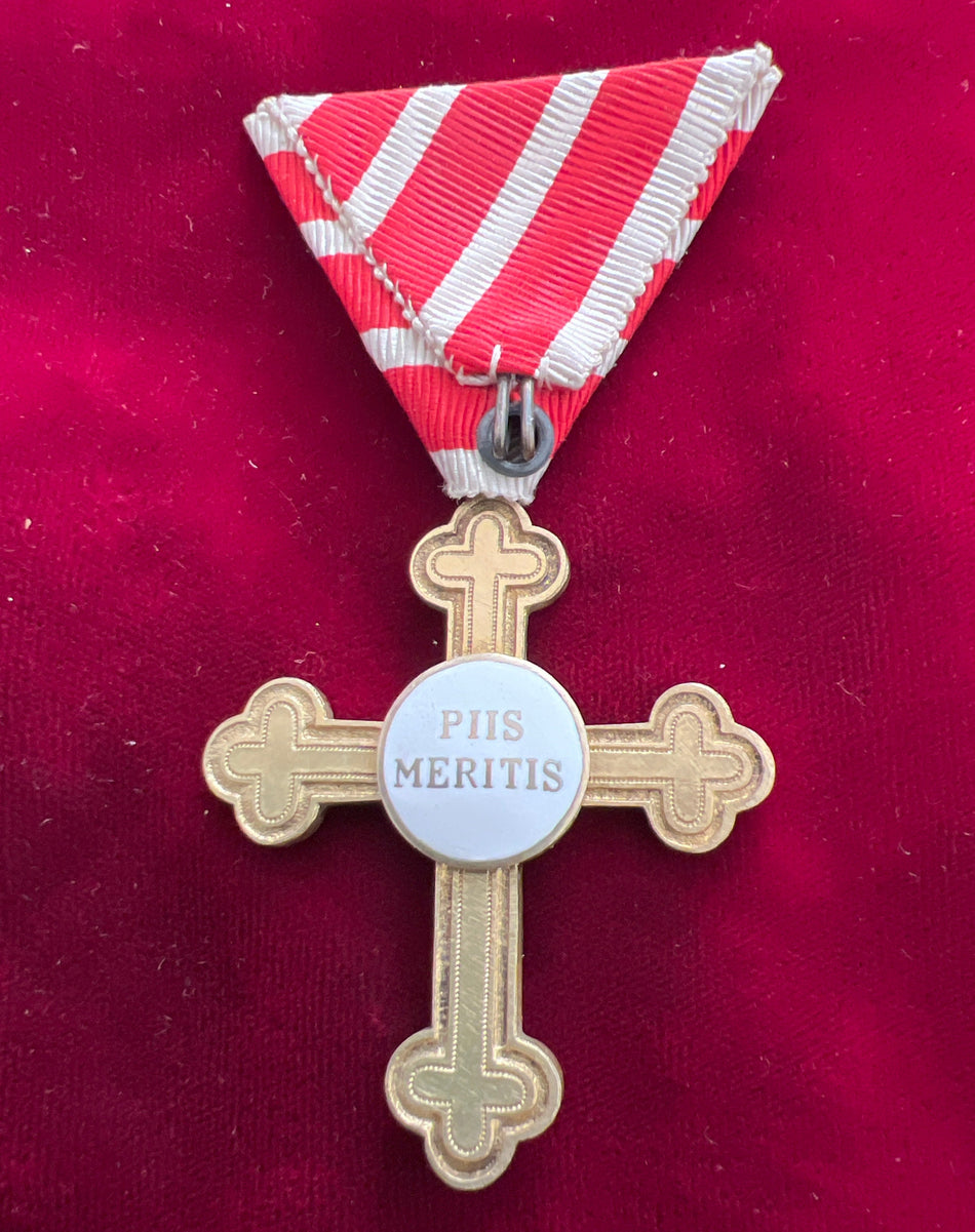 Austria, Priest Cross, pre-1922, Piis Meritis, scarce
