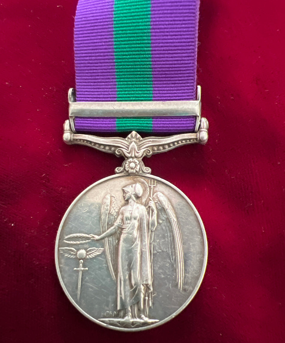 General Service Medal, Palestine bar, pre-war type, to 6844489 Private A. C. Neary, King's Royal Rifle Corps