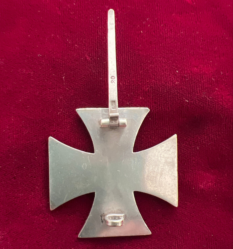 Nazi Germany, Iron Cross, 1st class, maker marked number 20, some wear