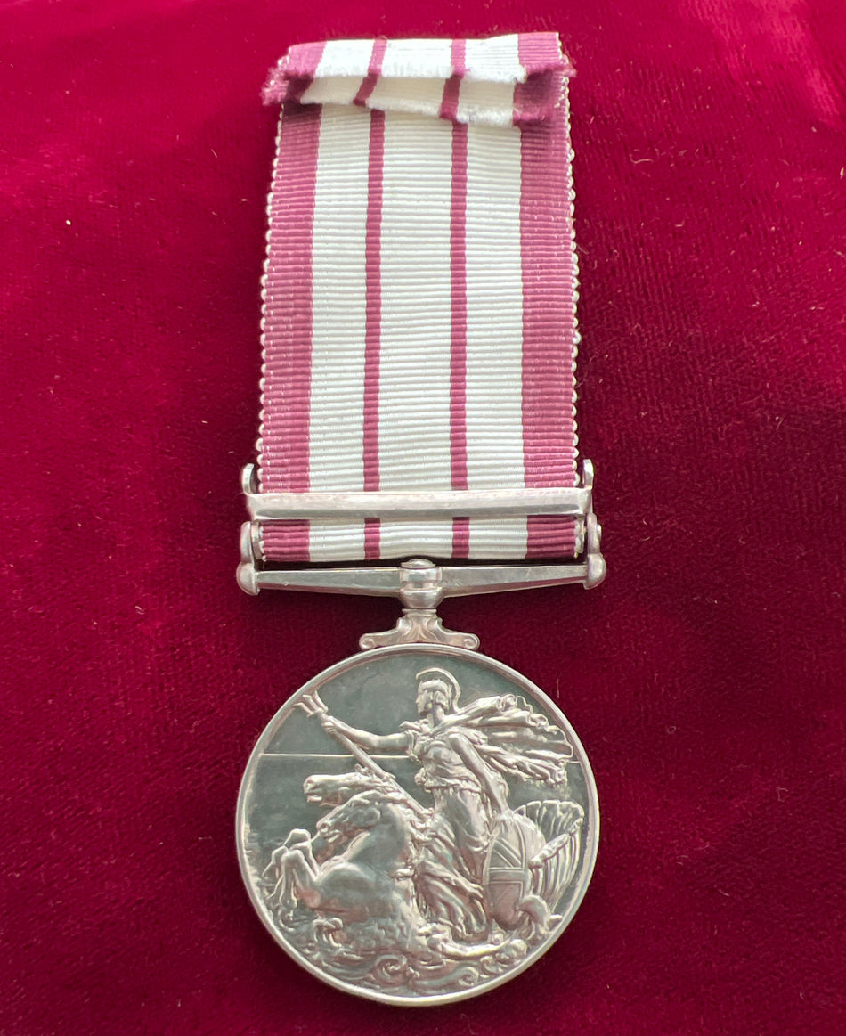 Naval General Service Medal, Near East bar, to C/K 959742 C. L. Bowles, ME 1, Royal Navy