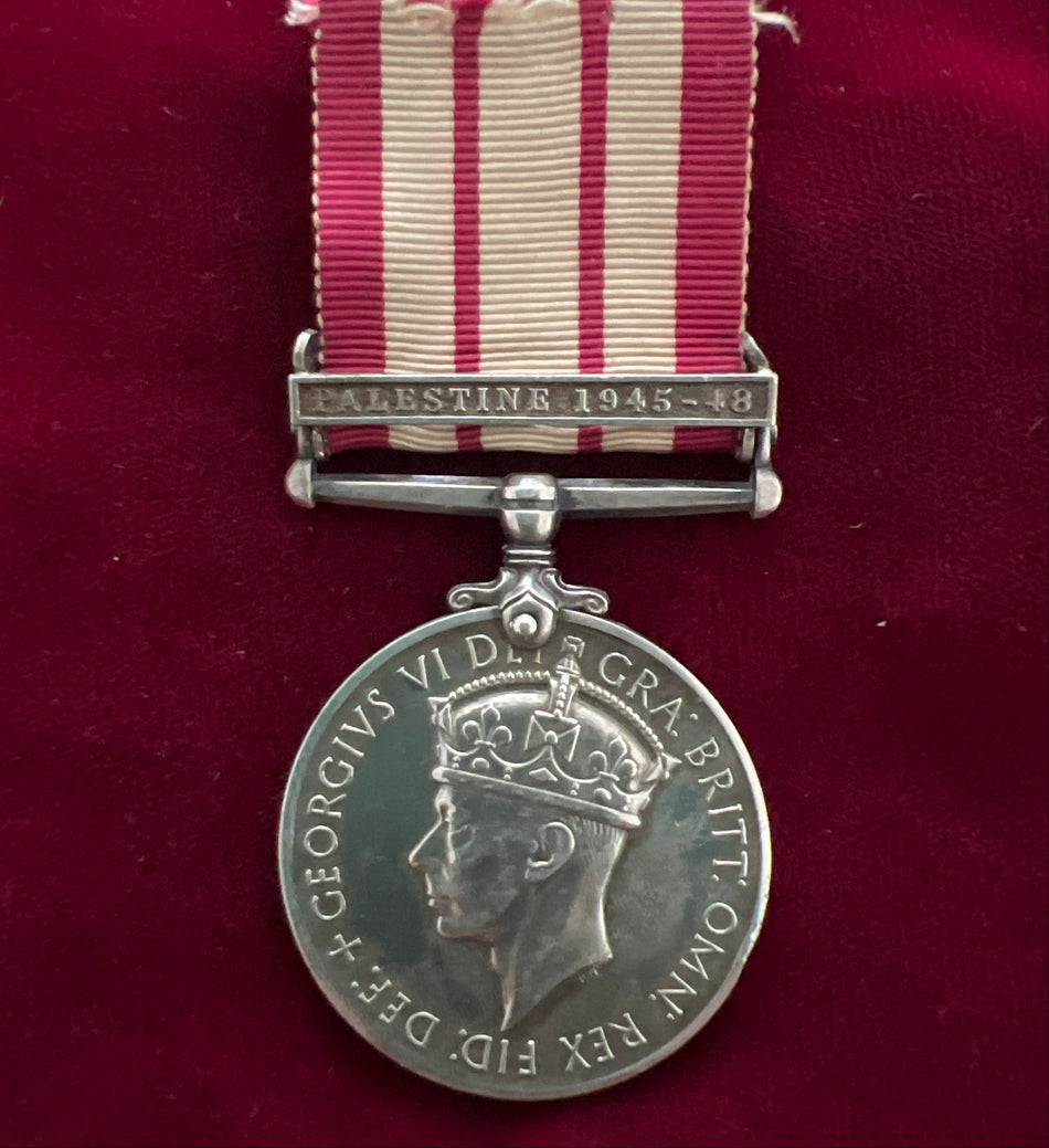 Naval General Service Medal, Palestine 1945-48 bar, to P/J.X.712184 A. C. Mitchell, A.B., Royal Navy