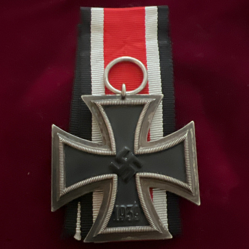 Nazi Germany, Iron Cross 1939-45, unmarked, with full ribbon, a good example of type