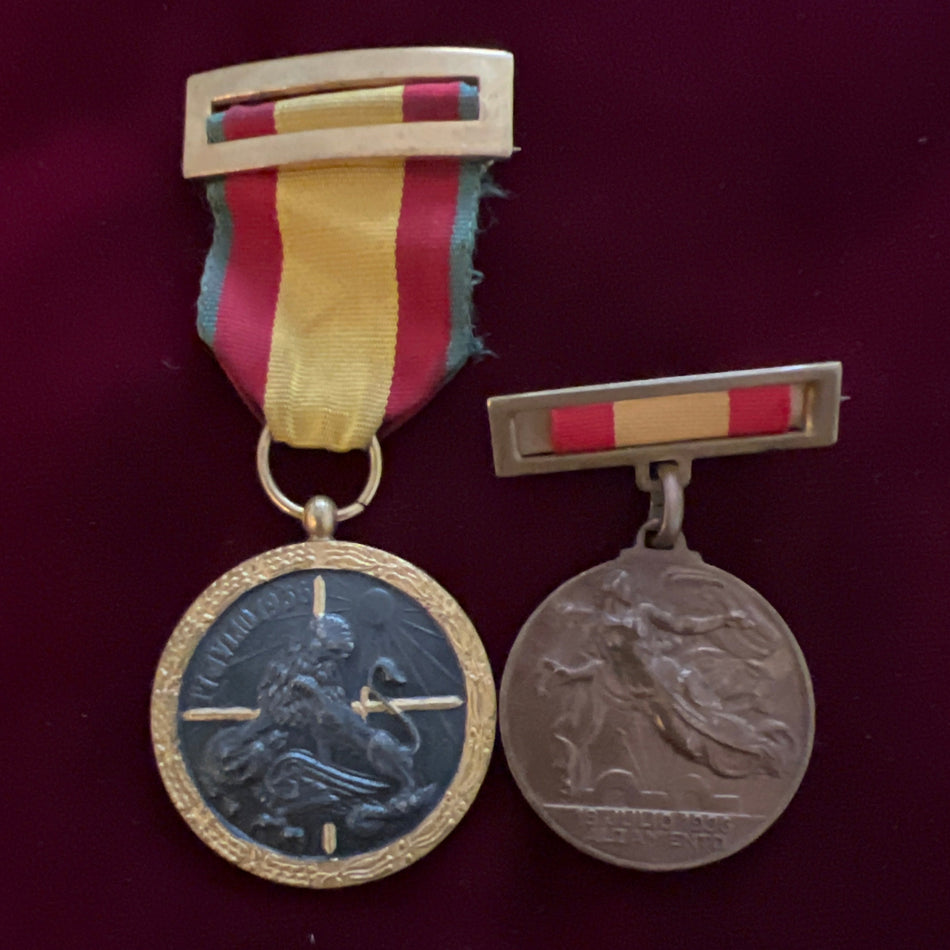 Spain, two Spanish Civil War medals: 1936 Service Medal & 1936 Victory Medal