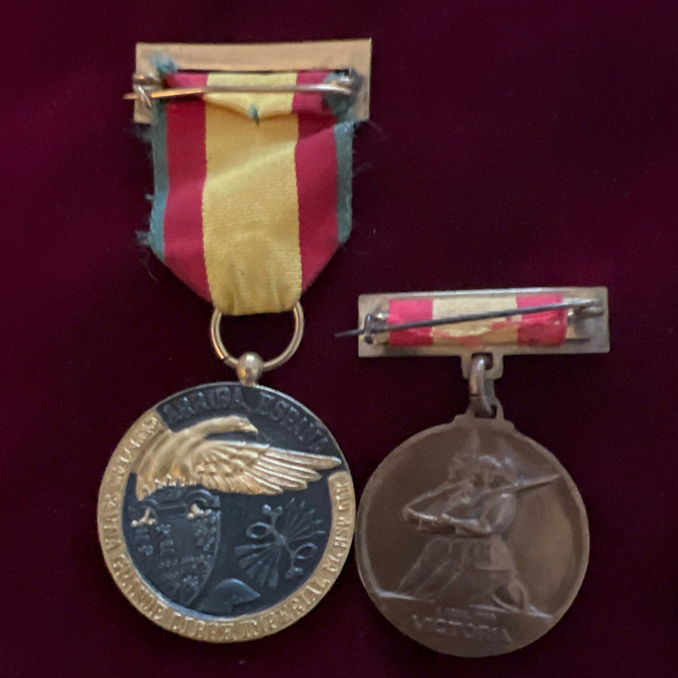 Spain, two Spanish Civil War medals: 1936 Service Medal & 1936 Victory Medal