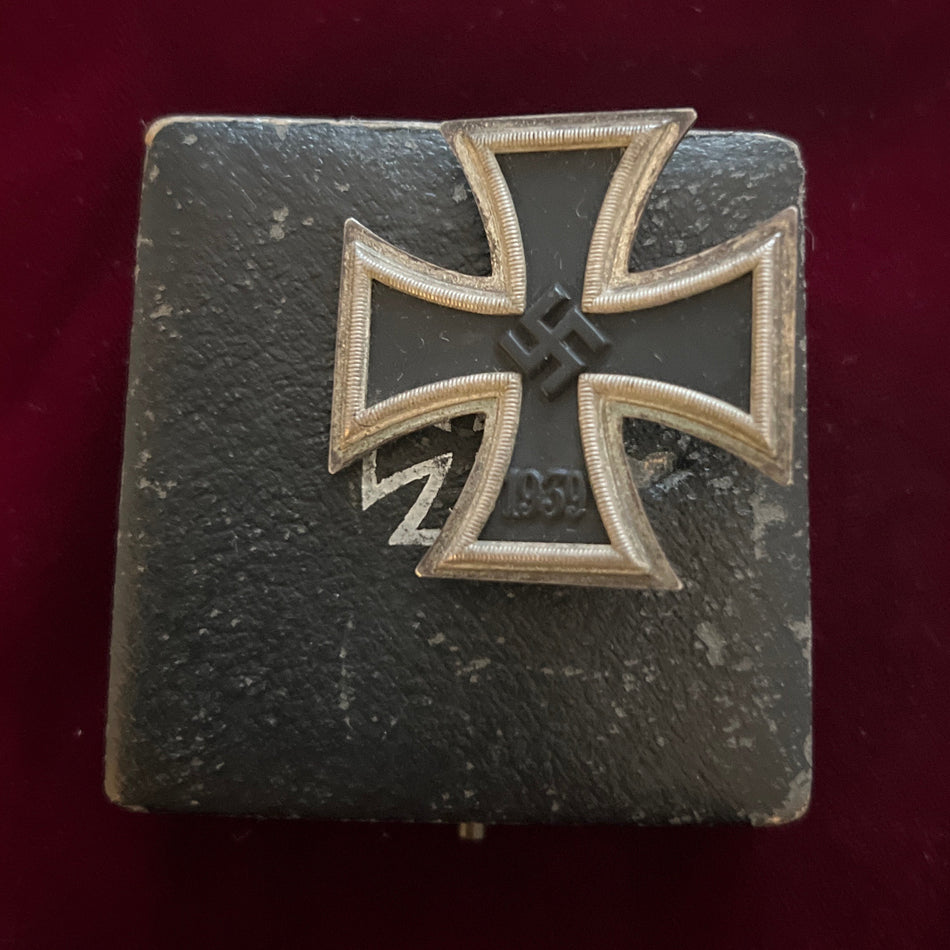 Nazi Germany, Iron Cross, 1st class, maker marked number 20, in original case, some wear to case, a good example of type