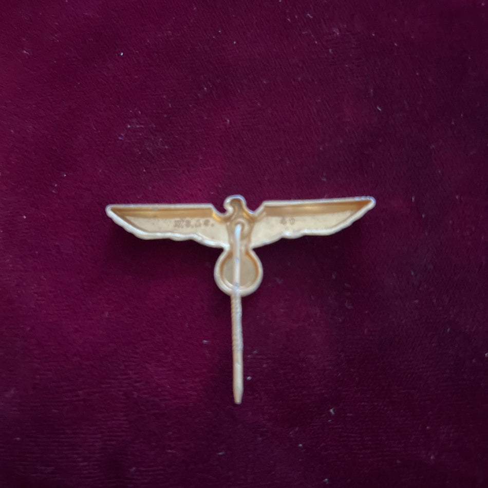 Nazi Germany, eagle cap badge, 1939-45, maker marked, good gilt