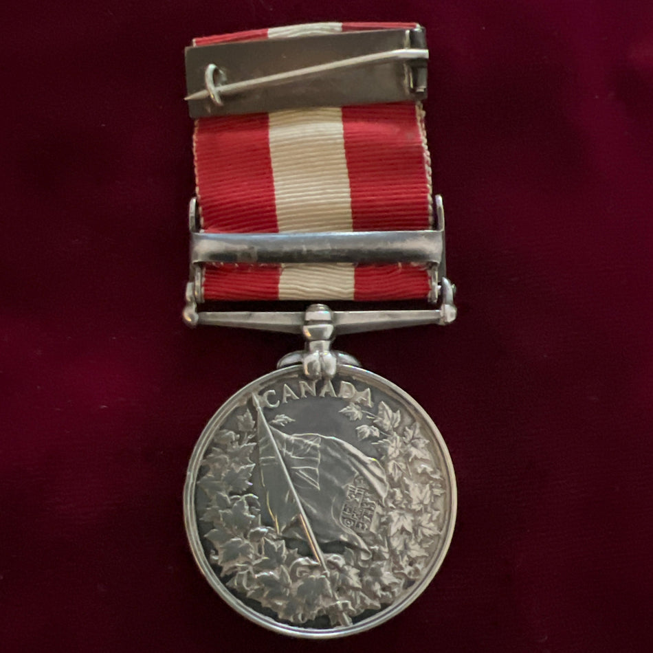 Canada General Service Medal, Fenian Raid 1866, to Private J. H. Clinkunboo, 10 Royal Regiment