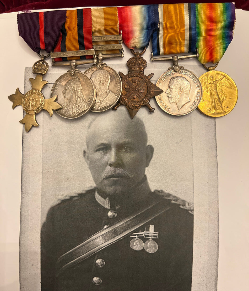 A fine O.B.E. group of 6 to Lieutenant Colonel Herbert Averill Elton, Royal Engineers, mentioned in despatches by Lord Kitchener, served South Africa and France, Fellow of the Surveyors Institute, full service history included