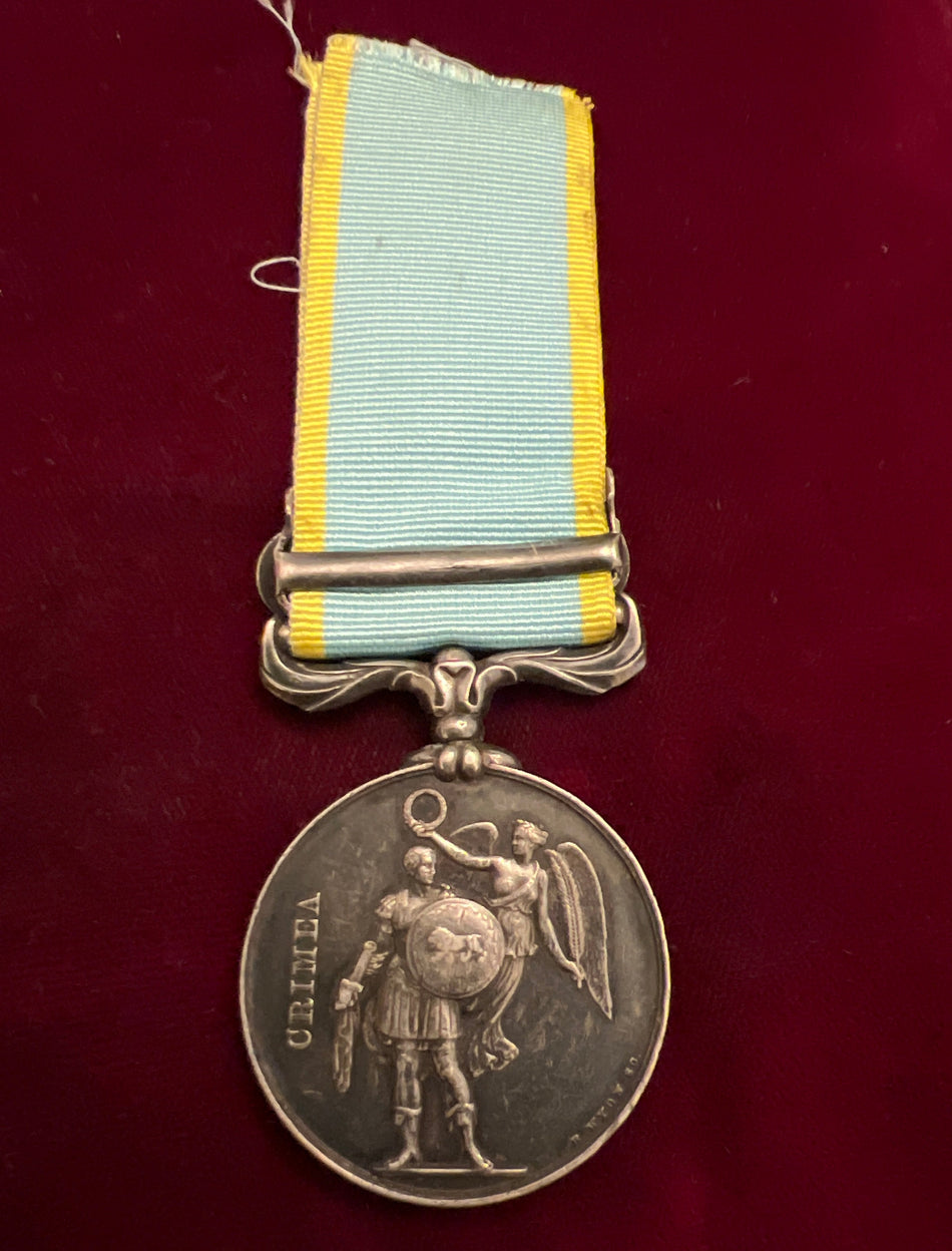 Crimea Medal, Sebastopol bar, to 1880 John McAngles, 89 Regiment, regimental impressed