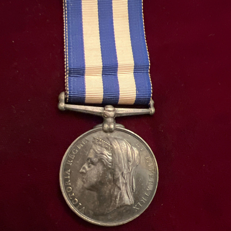 Egypt Medal 1882, no bar, to S. Lillywhite (Boy) HMS Minotaur (armoured frigate), Royal Navy