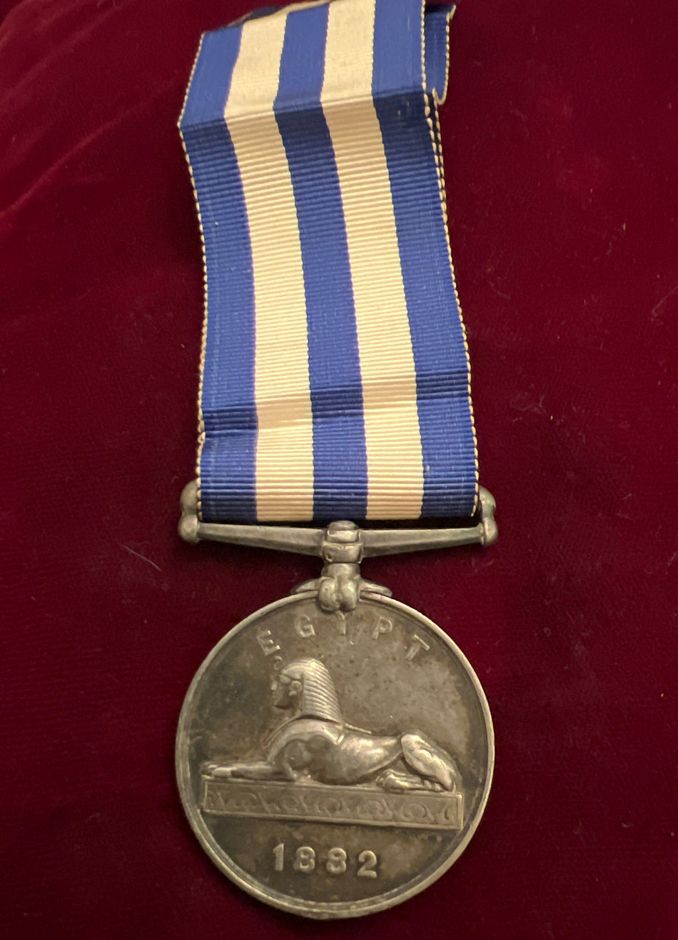 Egypt Medal 1882, no bar, to S. Lillywhite (Boy) HMS Minotaur (armoured frigate), Royal Navy