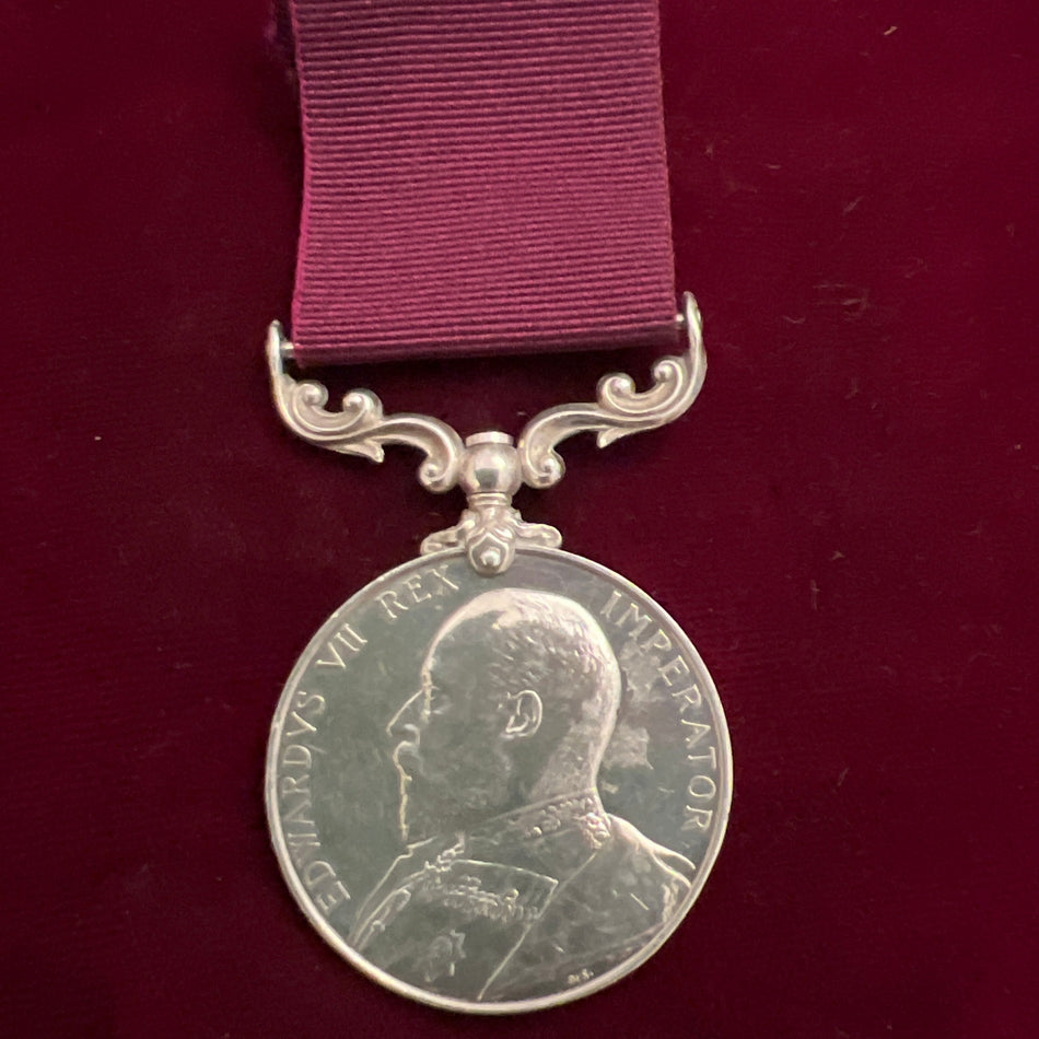 Army Long Service & Good Conduct Medal, Edward VII, to Sergeant Edward Skinner, H.E. The Viceroy’s Band