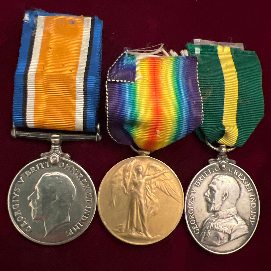 Group of 3 to 682768 Private W. Rodgers, Queen's Regiment, 22 London Regiment, Territorial Efficiency Medal