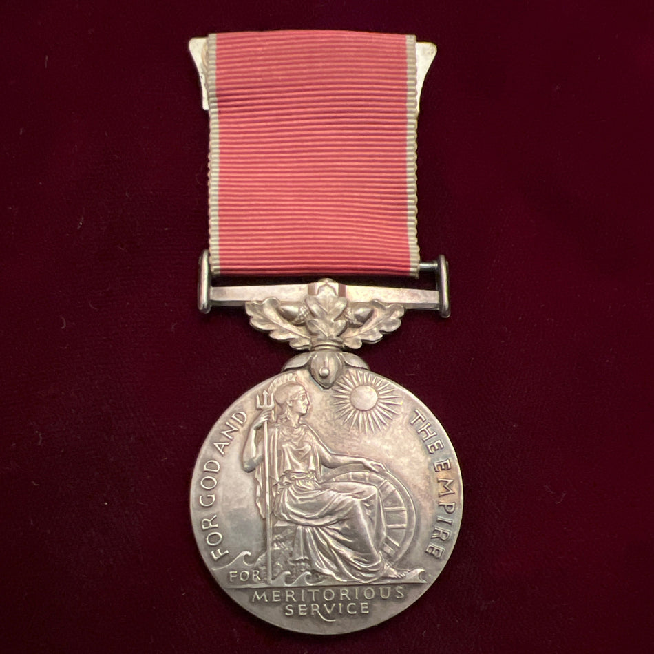 British Empire Medal to Frederick Barnes, Senior Paper-keeper, H.M. Treasury, West Kensington, London Gazette 1st January 1955