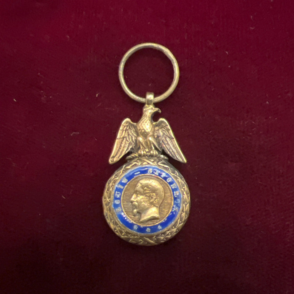 France, miniature Military Medal, Second Empire type with Napoleon III portrait (1852-1870), of excellent quality