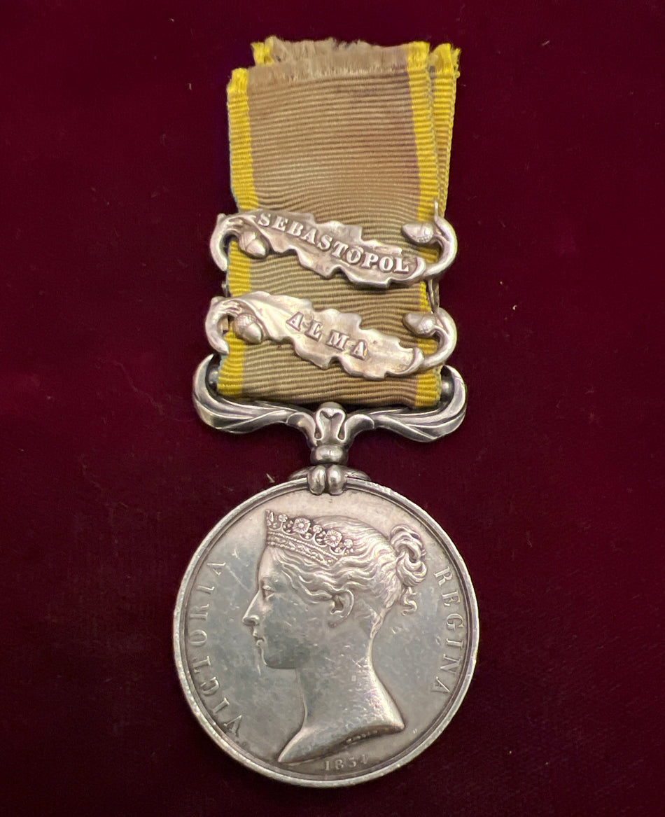 Crimea Medal 1854, 2 bars: Sebastopol & Alma, unnamed as issued