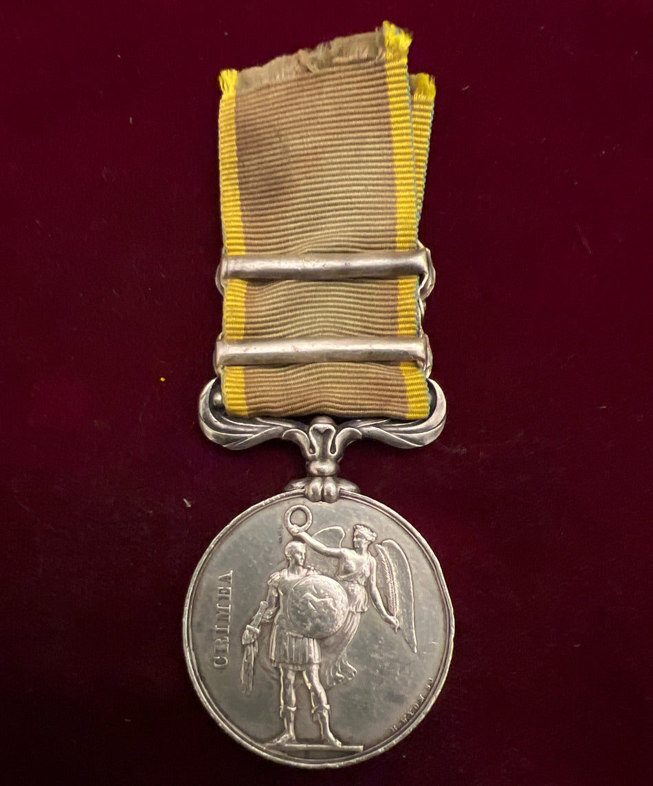 Crimea Medal 1854, 2 bars: Sebastopol & Alma, unnamed as issued