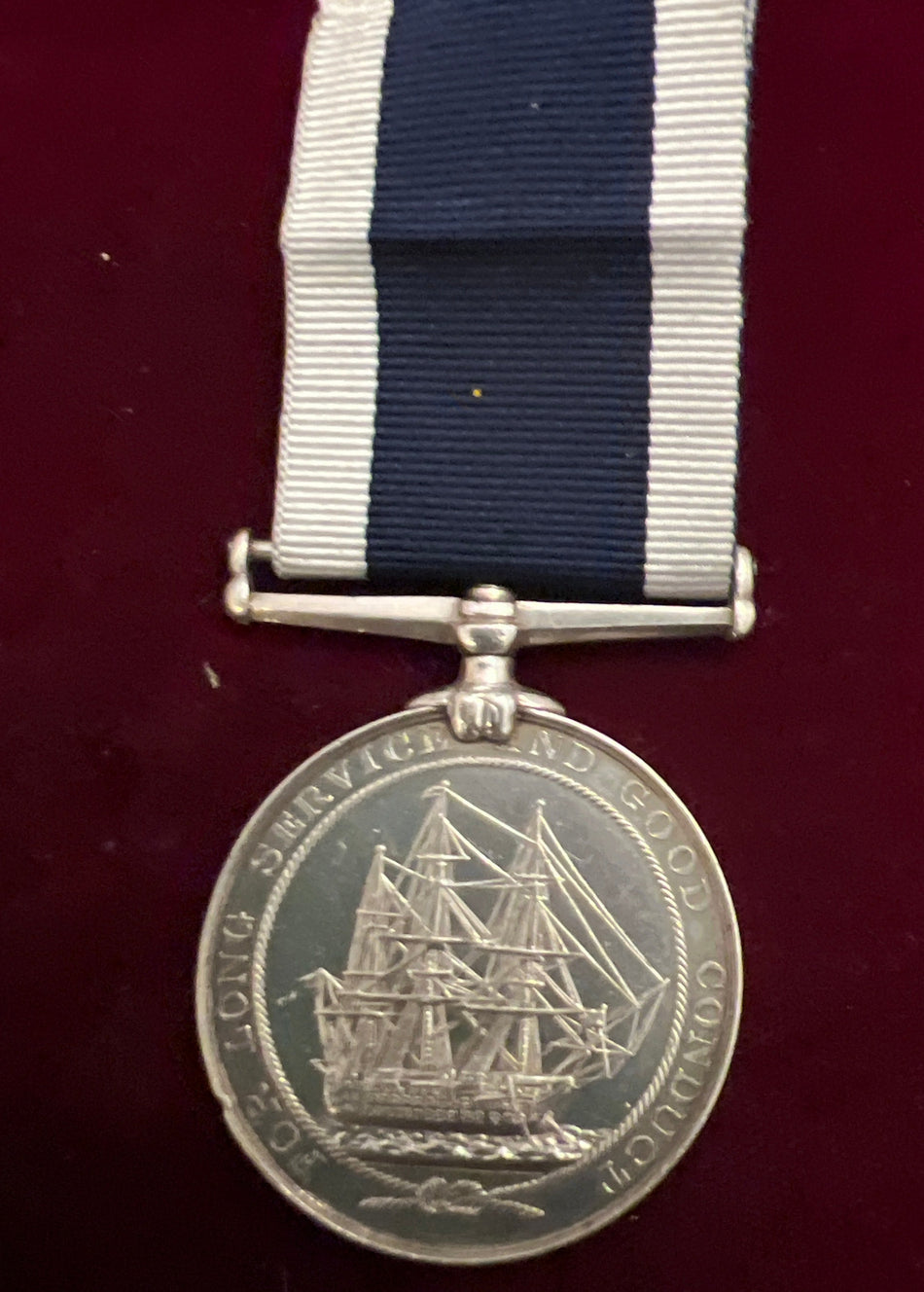 Naval Long Service and Good Conduct Medal (Victoria) to Leading Stoker J. W. Roach, H.M.S. Ajax, Royal Navy