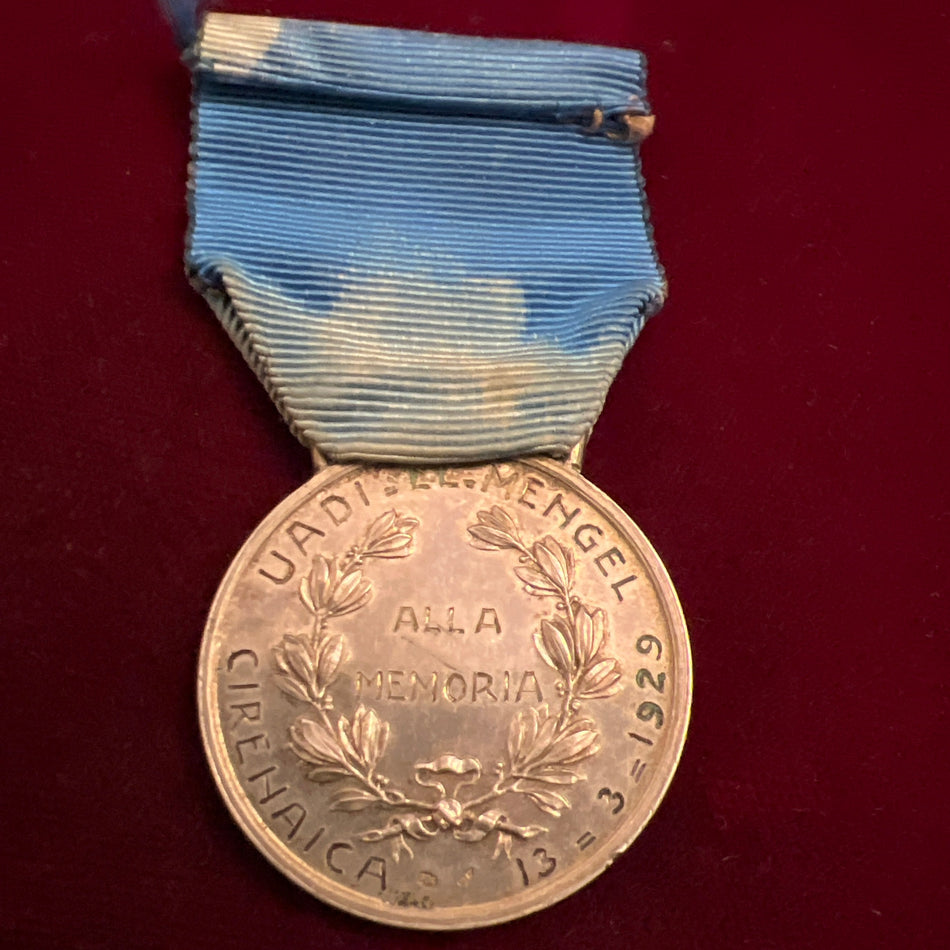 Italy, Al Valore Militare Medal in silver, awarded for colonial service 13 March 1929, likely relating to operations in Libya