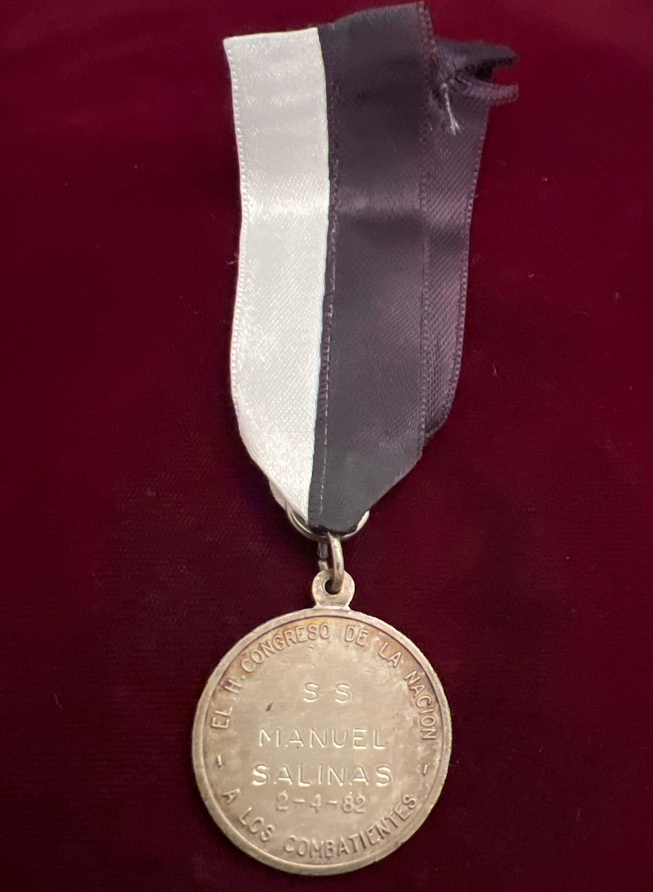 Argentina, Falklands War Medal, 1982, named to S S Manuel Salinas, scarce