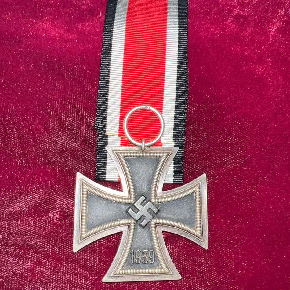 Nazi Germany, Iron Cross, maker marked number 27, with full ribbon, a good example of type