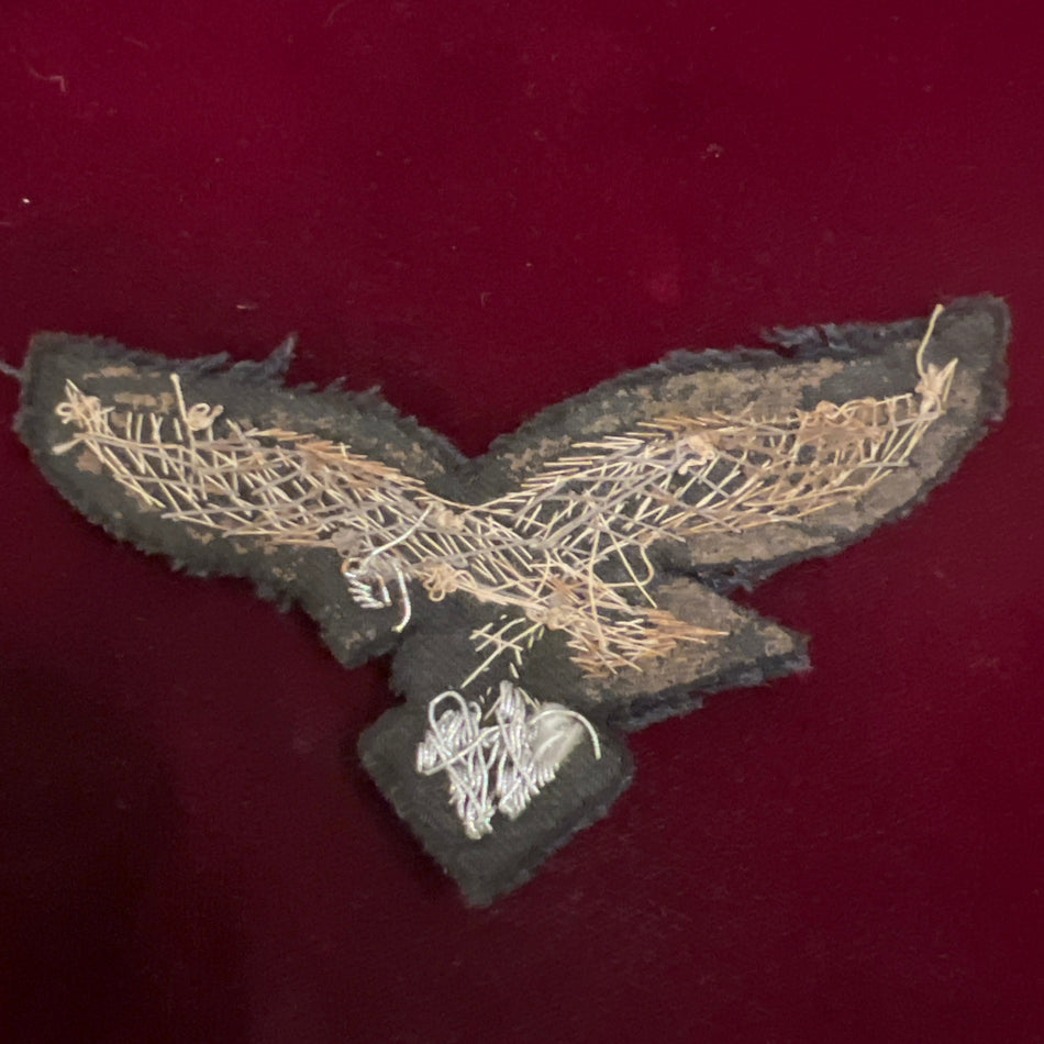 Nazi Germany, Luftwaffe Uniform Eagle, officer, removed from tunic, excellent example of type
