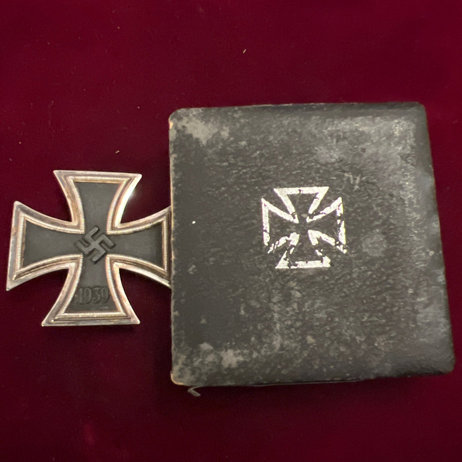 Nazi Germany, Iron Cross, 1st class, marked number 20, in broken case, a good example of type