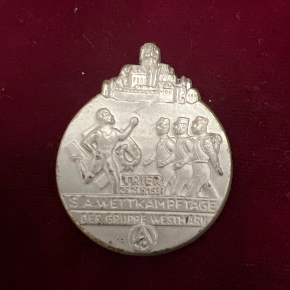 Nazi Germany, SA rally badge, Trier, Westmark Day, 1937