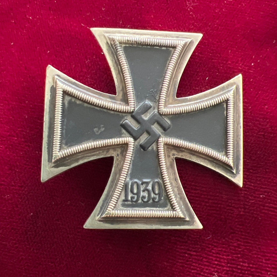 Nazi Germany, Iron Cross, 1st class, maker marked L/11, some wear, comes with a note it was given by a prisoner of war