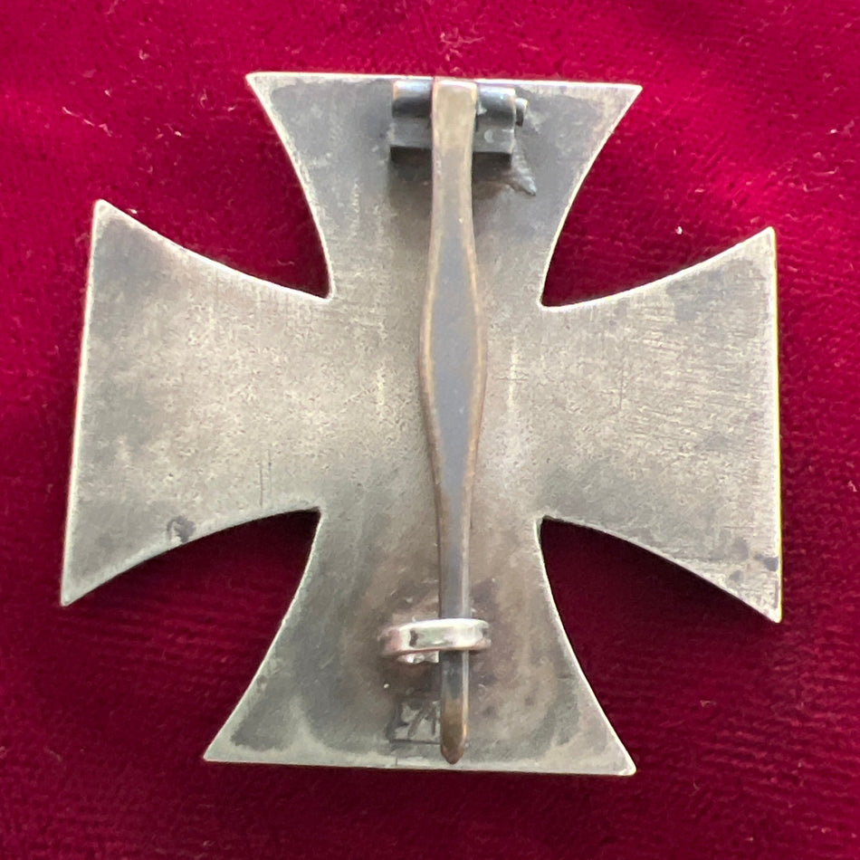 Nazi Germany, Iron Cross, 1st class, maker marked L/11, some wear, comes with a note it was given by a prisoner of war