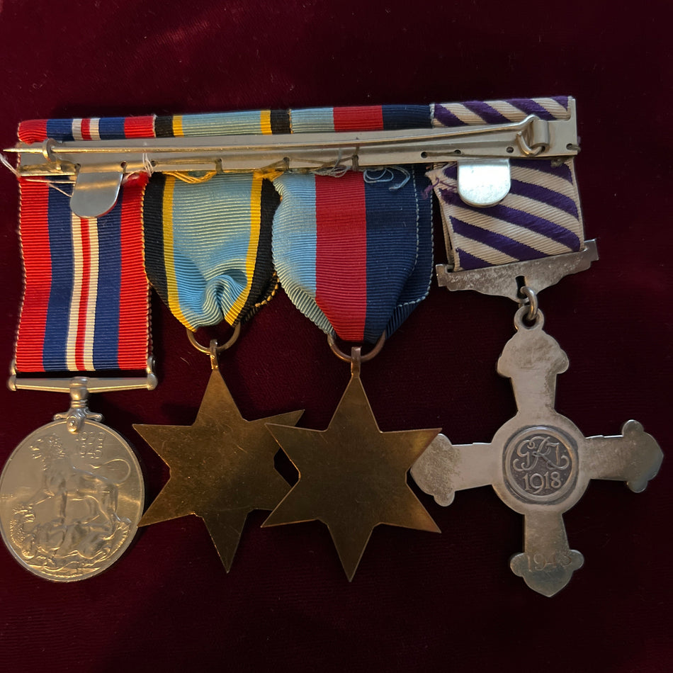 Distinguished Flying Cross group of 4 (DFC dated 1943) with Air Crew Europe Star, 1939-45 Star and War Medal, all in excellent condition, unattributable