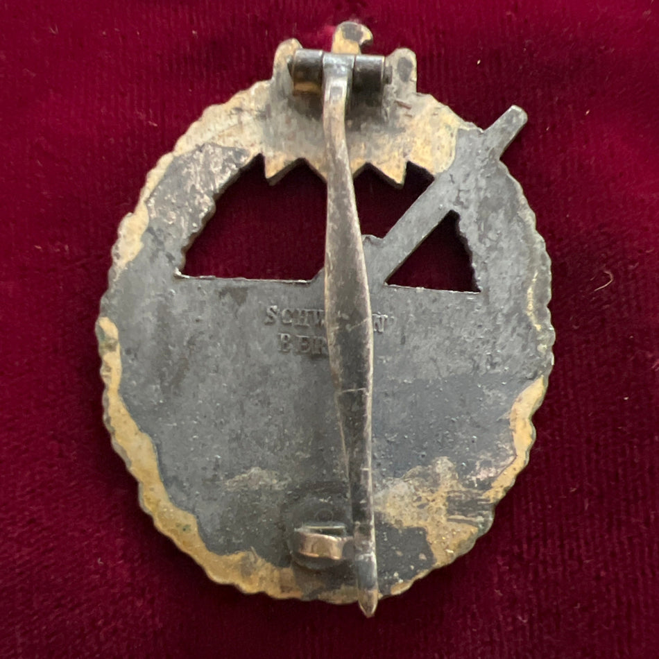 Nazi Germany, Coastal Artillery War Badge, Schwerin, Berlin, a good example of type