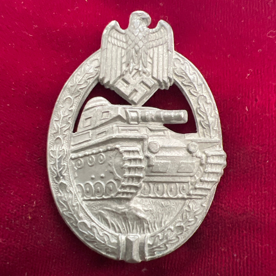 Nazi Germany, Tank Battle Badge, maker marked AS, some wear