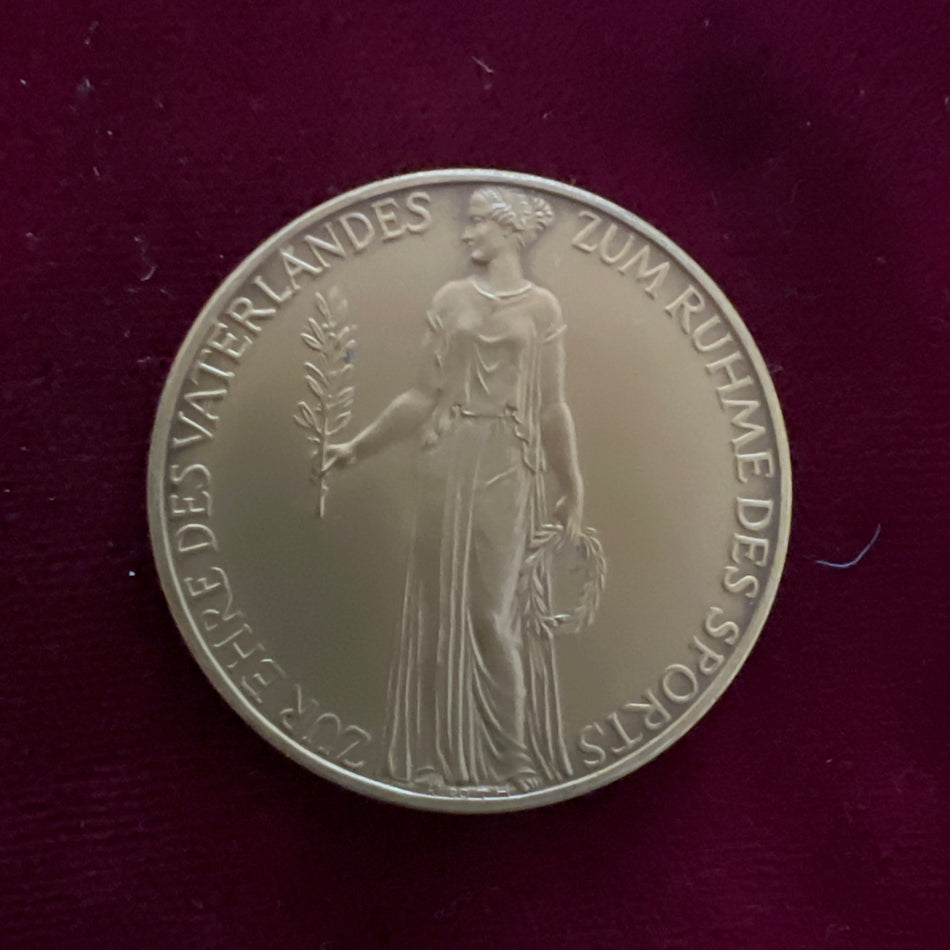 Nazi Germany, Commemorative Medal of the Berlin Olympic Games, 1936, maker marked on edge of medal