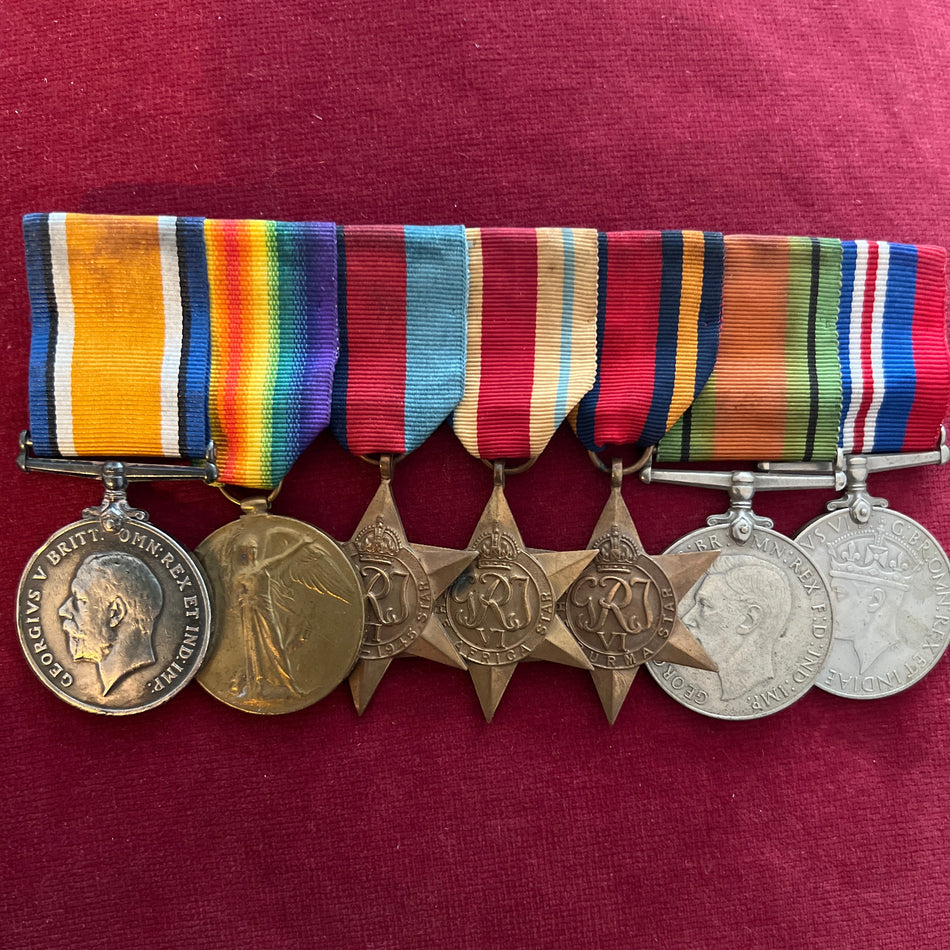 Group of 7 to 5861 Private Willie Bin Matilda, 1st Battalion King’s African Rifles, joined 17/6/1917, served as Machine Gunner, Musketry Prize winner, WW1 & WW2 Africa &amp; Far East service