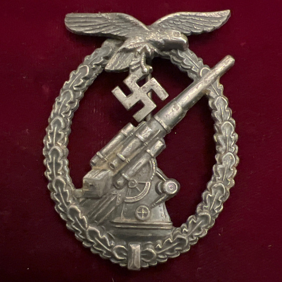 Nazi Germany, Luftwaffe Flak Badge, unmarked, a good example of type