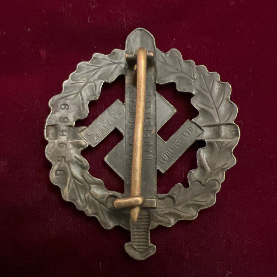Nazi Germany, S.A. Sports Badge, bronze, number 699536, some wear
