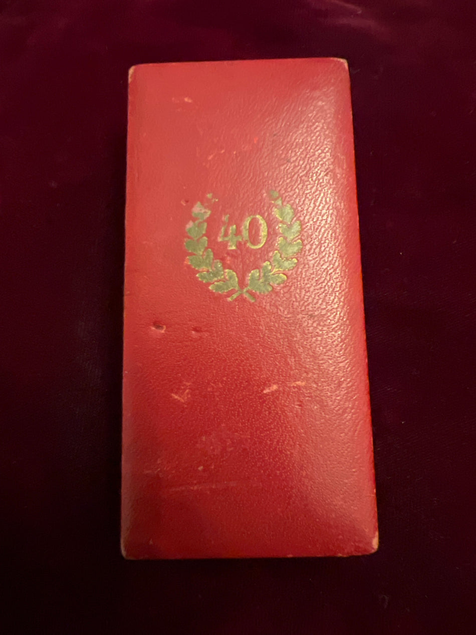 Nazi Germany, 40 Years Faithful Service Cross, in original box of issue