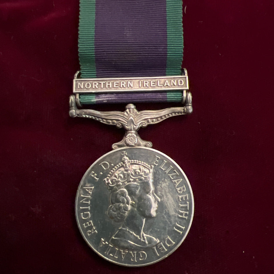 General Service Medal, Northern Ireland clasp, to D8085165 P. R. Canning, RAF