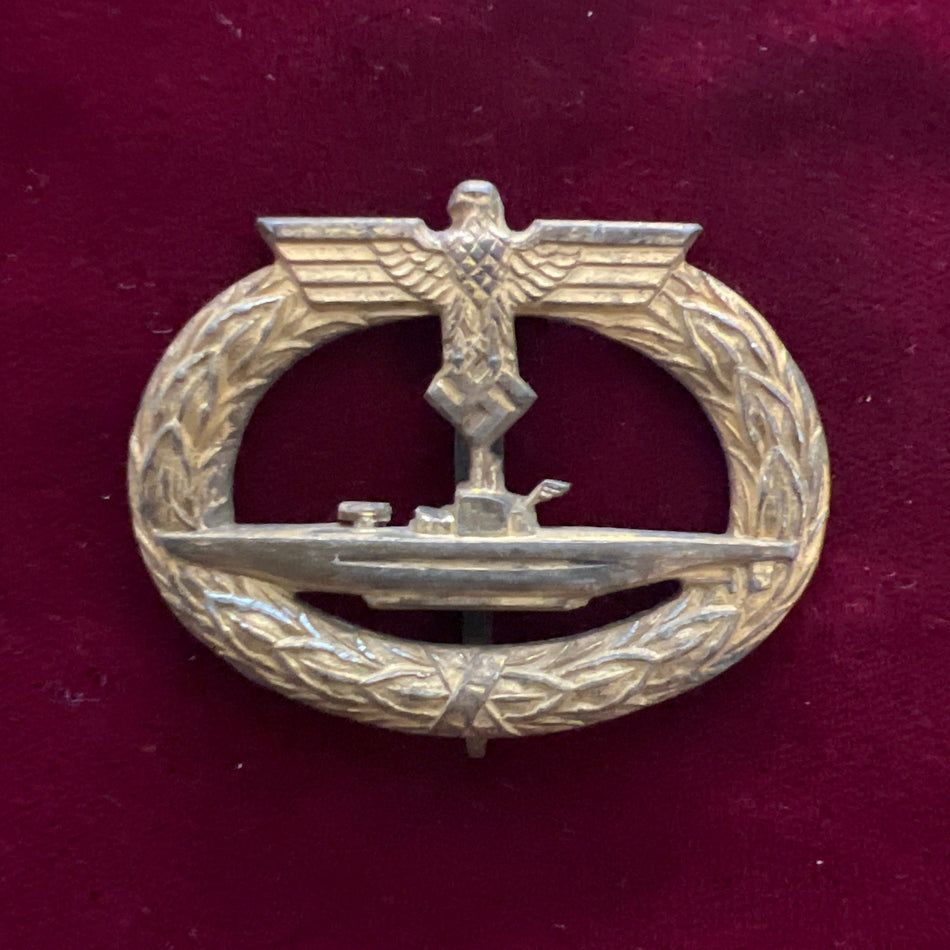 Nazi Germany, U Boat War Badge, late-war, with good gilt