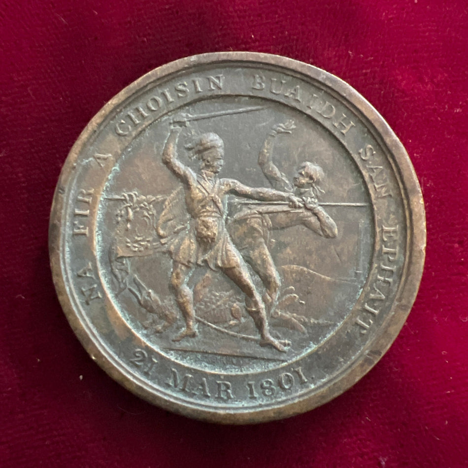 Highland Society Medal in bronze, 1801, some wear, marked on edge, scarce