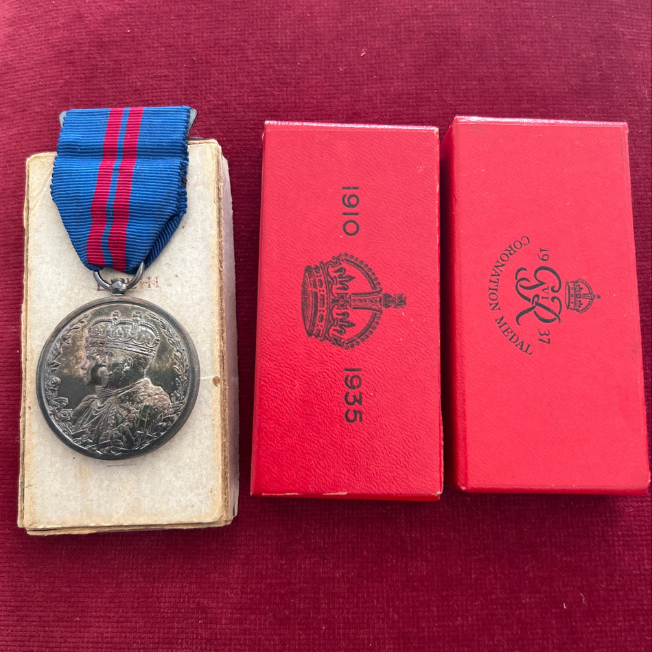 Interesting group of 3 to Dr Frederick Henry Gravely, officially named Delhi Durbar Medal (1911) in original box, with 1935 Jubilee & 1937 Coronation Medals in original boxes, eminent zoologist, entomologist & museum director, see history