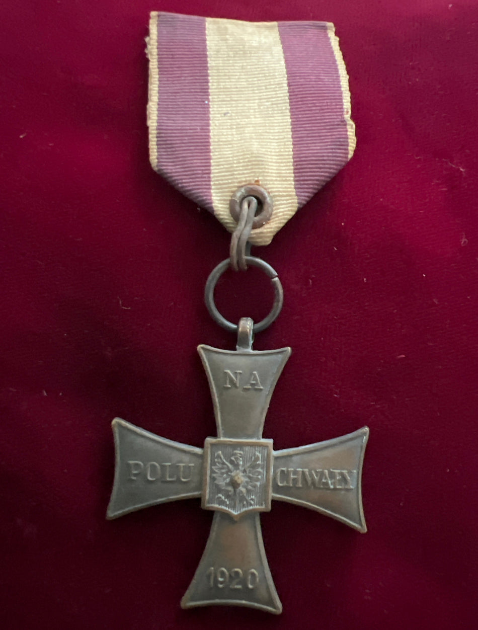 Poland, Cross of Valour in bronze, 1920, WW2 type, some wear