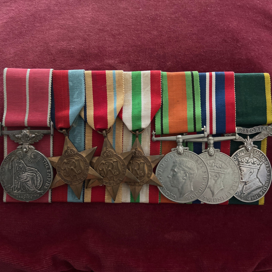 Interesting Group of 7 to 4612575 Sgt W.L. Iredale, Royal Engineers: British Empire Medal (London Gazette, 1st January 1945, page 35/37), 1939-45 Star, Africa Star, Italy Star, Defence Medal, War Medal and Territorial Efficiency Medal