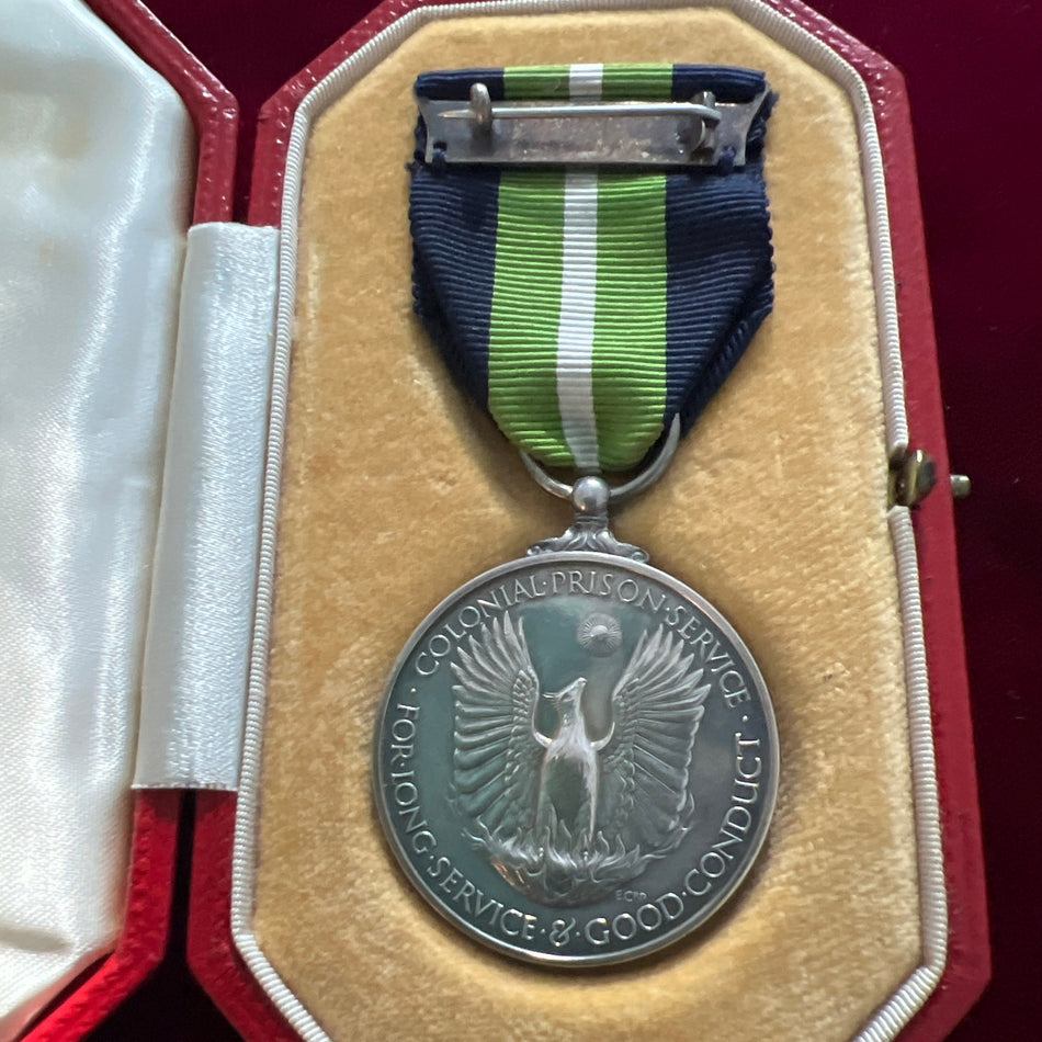 Colonial Prison Service Medal, unnamed as issued, with original case of issue, scarce