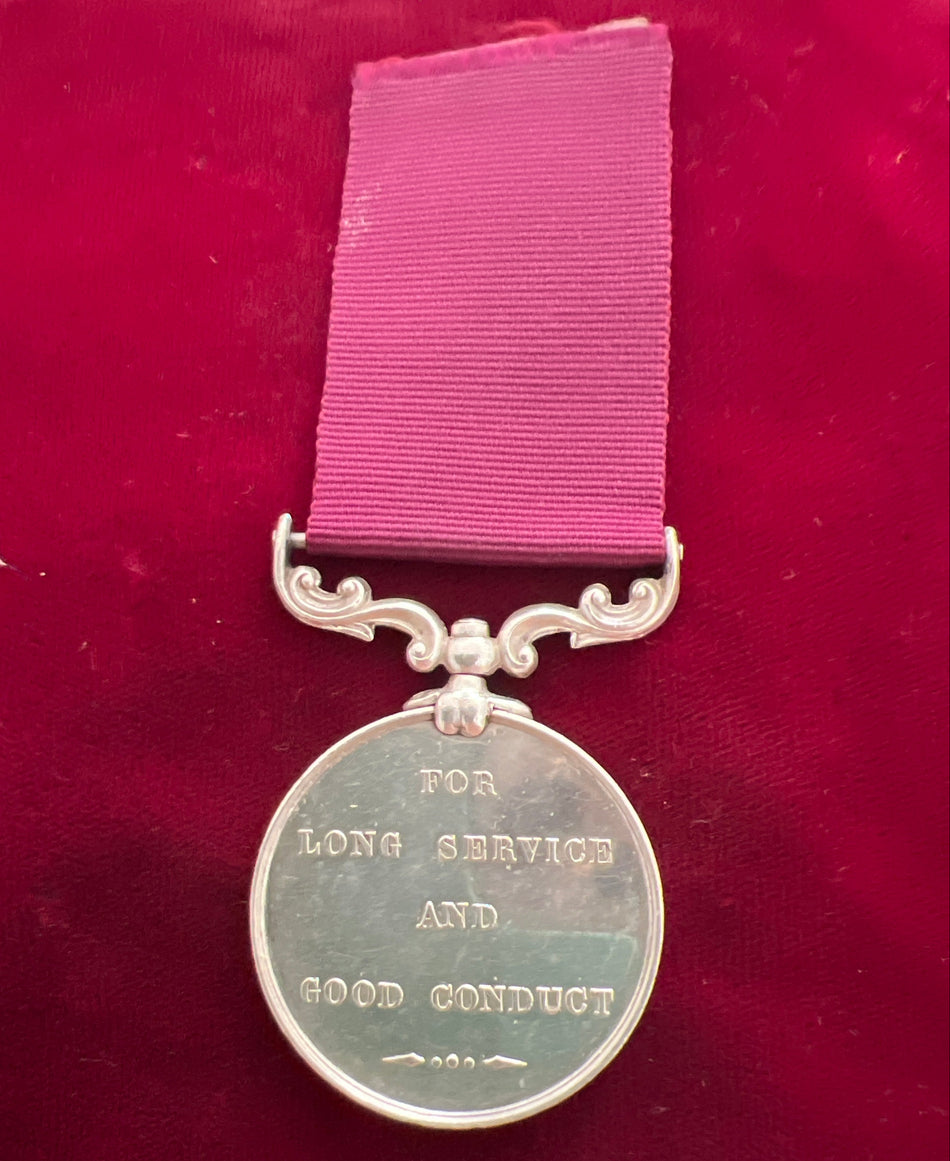 Victorian Army Long Service & Good Conduct Medal to 1401 Private G. Blackburn, 45th Foot, Nottinghamshire Regiment