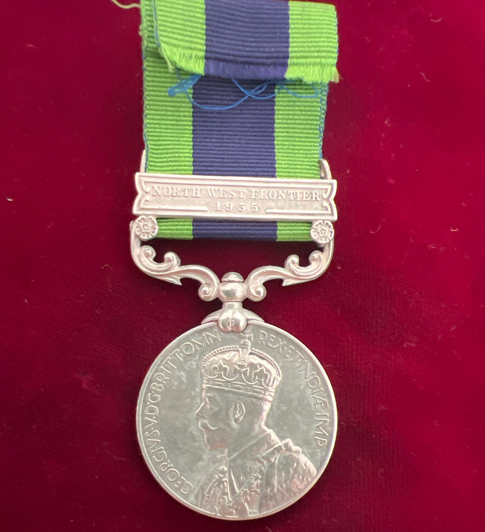 India General Service Medal (1909), North West Frontier 1935 clasp to 9206 L-Naik Shere Ahmed, 5/1 Punjab Regiment