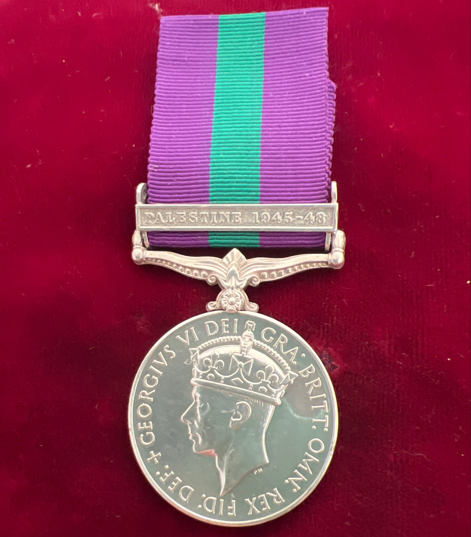 General Service Medal, Palestine 1945-48 bar, to 4005588 Aircraftman 1 T. O'Connor, RAF