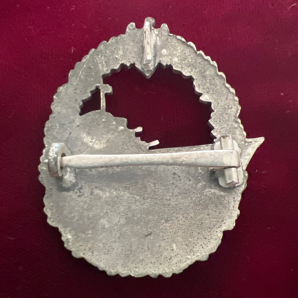 Nazi Germany, Destroyer War Badge, unmarked, mid-war example, some wear